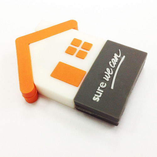Plastic house shape lovely usb flash drive 8GB 16GB 32GB Usb keychain memory stick pendrive