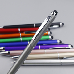 Promotional plastic 2 in 1 stylus pen ballpoint pen for tablet