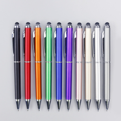 Promotional plastic 2 in 1 stylus pen ballpoint pen for tablet