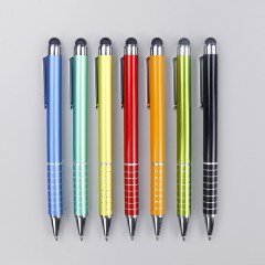 click 2in1 Multi function stylus ballpoint pen custom logo
