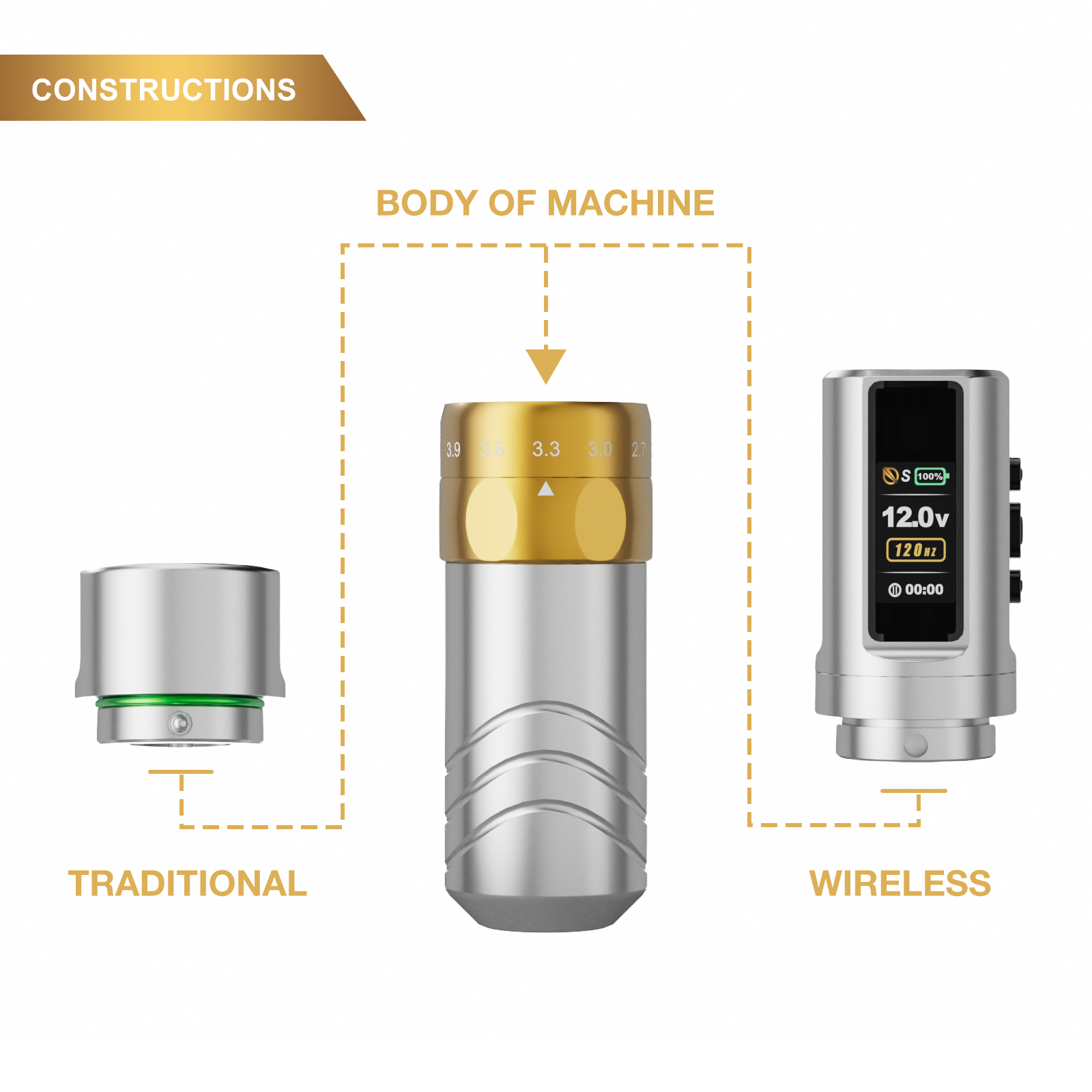 JCONLY EPOCH Wireless Pen Machine 2 Battery Pack (Silver)