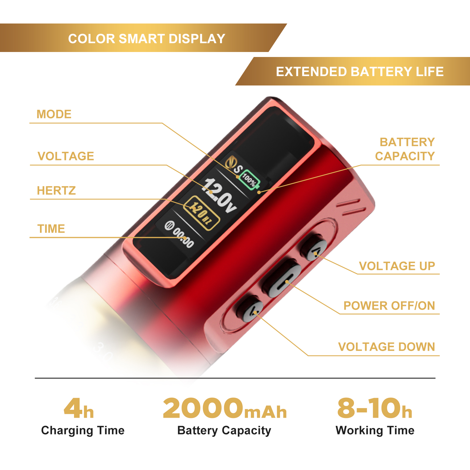 JCONLY EPOCH Wireless Pen Machine 2 Battery Pack (Red)