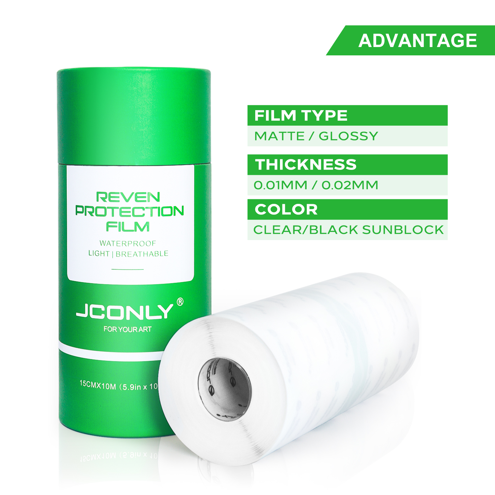 JCONLY REVEN 0.02MM Matte Tattoo Protection Film Roll 15CMX10M