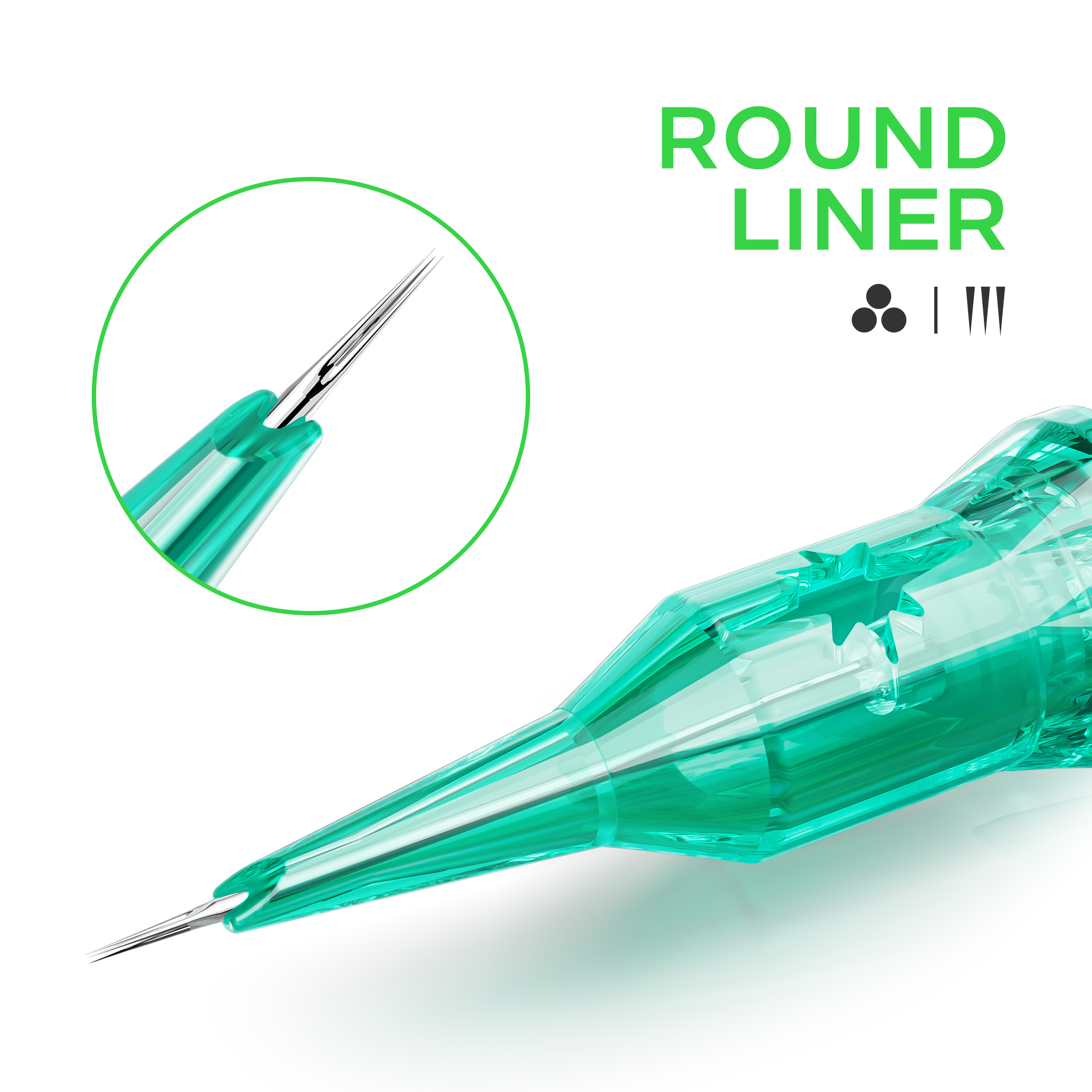 JCONLY VINK Titanium Tattoo Cartridge Round Liner