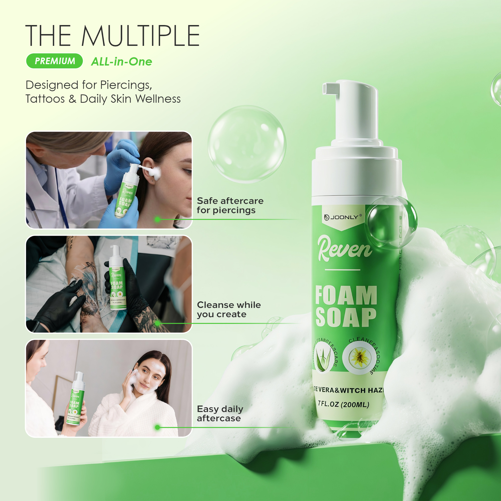 JCONLY Reven Tattoo Foam Soap (200ml)