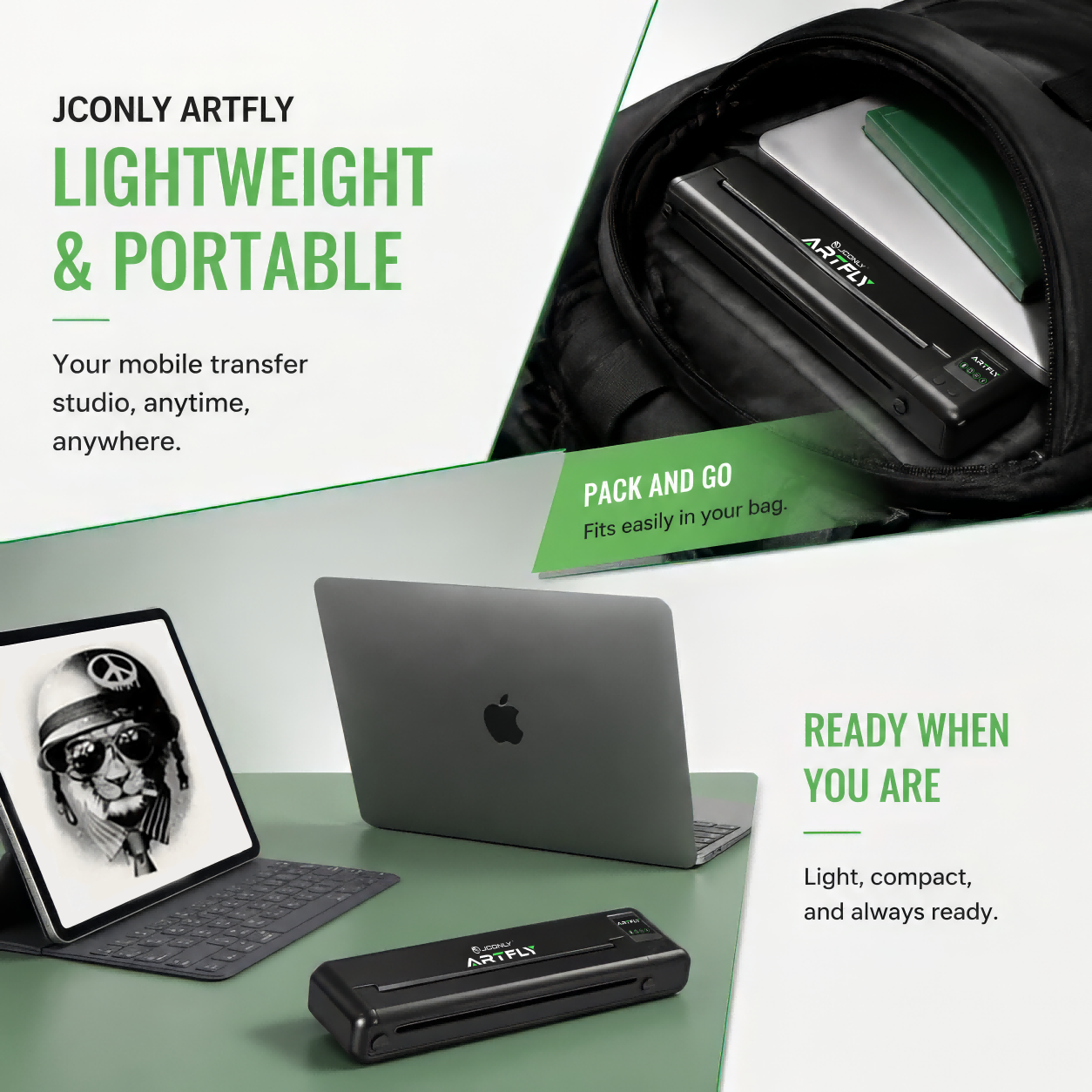 JCONLY Artfly Wireless Portable Tattoo Stencil Printer