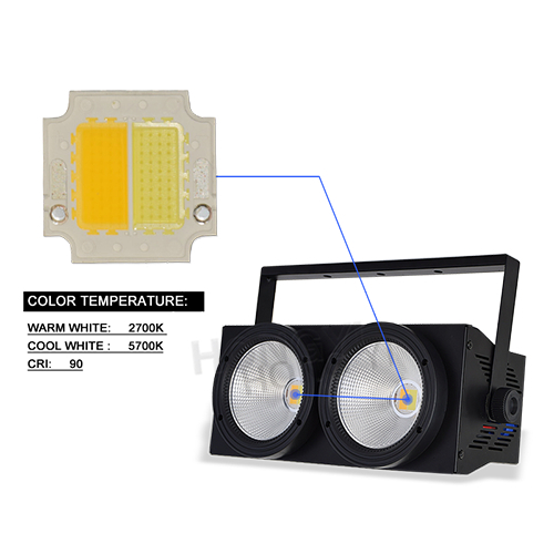 2 ojos 2x100W efecto estroboscópico par led 200W Lyre Wash Cob disco DMX luz para bar fiesta de Navidad