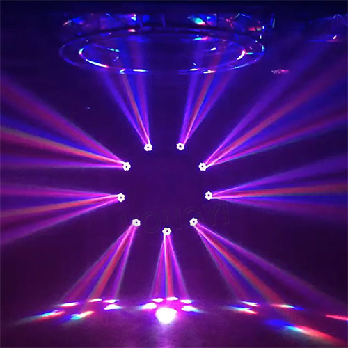 Luz de feixe de cabeça em movimento DMX 6x15W RGBW Abelha Olhos Dj Lighs Effect Iluminação de palco para festa de clube de bar