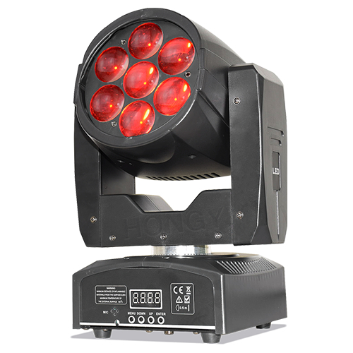 Luces móviles Lyre Led Zoom Wash 7X12W RGBW DMX Control de luz de escenario para luz LED Dj cabeza móvil