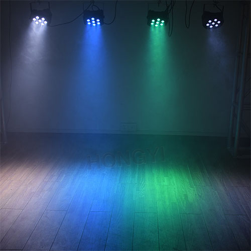 7x12W RGBW Led Par Lights DMX Flat Par Stage Lighting