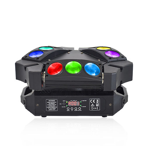 9x12W RGBWスパイダーライトミニLEDムービングヘッドライト