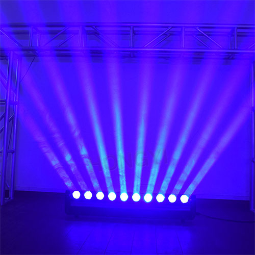 10x40W RGBW feixe de luz móvel DMX iluminação de palco