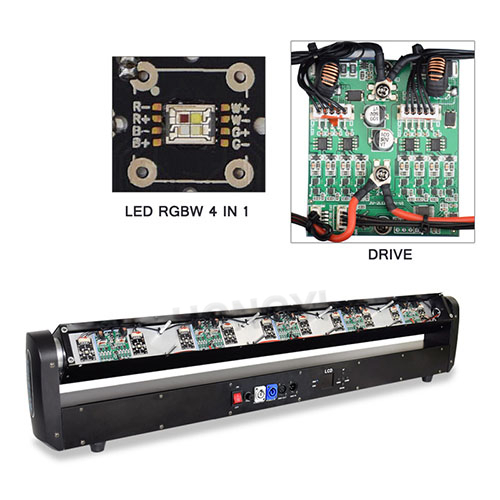 10x40W RGBW haz de luz móvil DMX iluminación de escenario