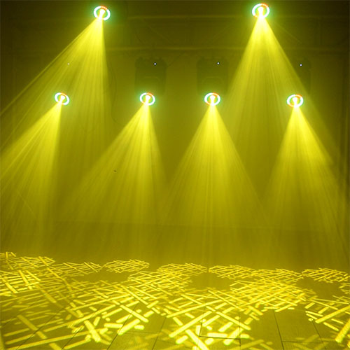 yellow stage lights