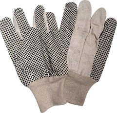 Drill cotton glove with and without dots