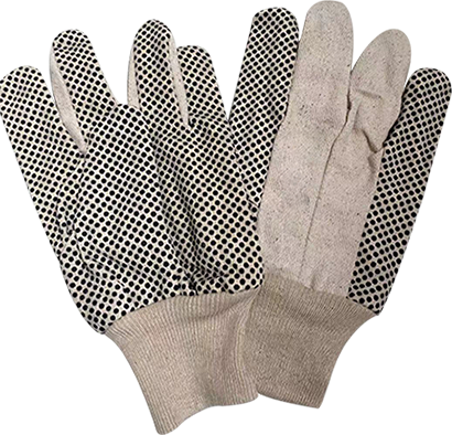 Drill cotton glove with and without dots