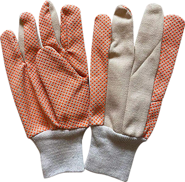 Drill cotton glove with and without dots