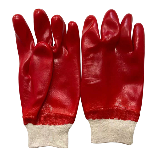 PVC dipped glove, knit wrist