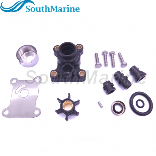Water Pump Repair Kit with Housing 0394711 0318875 0388139 0318999 0319989 0386685 0386697 for Evinrude Johnson OMC BRP 9.9HP-15HP,for Sierra 18-3327