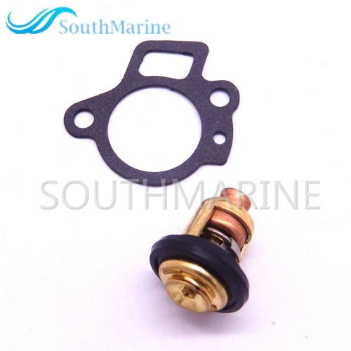 SouthMarine Boat Engine 6G8-12411-01 6G8-12411-02 6G8-12411-03 Thermostat and 62Y-12414-00 Gasket for Yamaha 9.9-70hp 4-Stroke Outboard Motor