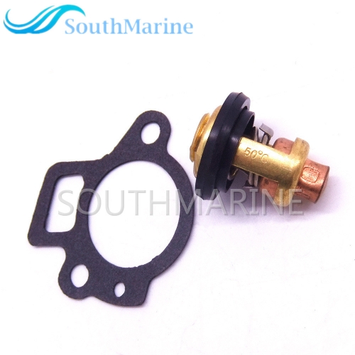Boat Engine 6H3-12411-00 6H3-12411-10 6H3-12411-11 Thermostat and 62Y-12414-00 6H3-12414-A1 Gasket for Yamaha 2-Stroke 50G 60F 70B 50 60 70HP Outboard