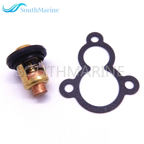 Boat Engine 66M-12411-00 66M-12411-01 Thermostat and 68D-E2414-A0 67D-12414-A0 Gasket for Yamaha F4A F4B F5A F6C 4hp 5hp 6hp 4-Stroke Outboard Motor