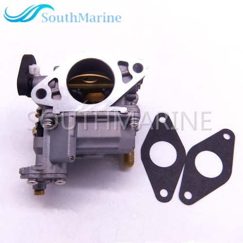 Boat Motor Carburetor Assy 66N-14301-00 and 66M-13646-00 Gaskets (2 pcs) for Yamaha 4-Stroke F9.9C F9.9CMH F9.9CE S/L 4-Stroke Outboard Engine