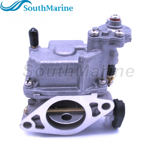 Boat Engine Carbs Carburetor Assy 66M-14301-11 66M-14301-00 66M-14301-00 6D4-14301-00 for Yamaha 4-stroke 15hp F15 Outboard,Handle Starter