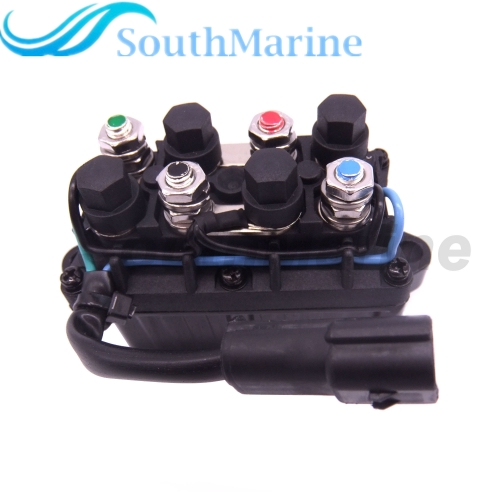 Boat Motor 60V-81950-00 Relay Assy for Yamaha Outboard Engine 200HP 225HP 250HP 300HP,Silver Contacts
