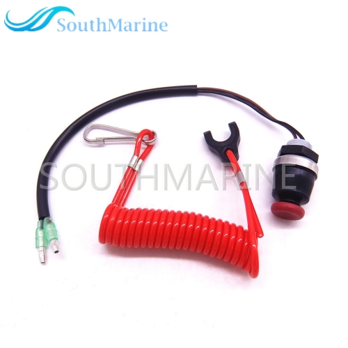 Boat Engine 398-06830-0 345069300M 353068200M/1M 361069300M 398068300M Outboard Kill Stop Switch Safety Tether Lanyard Cord for Tohatsu Nissan Mercury