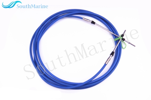 ABA-CABLE-24-GY Outboard Engine Remote Control 33C Throttle Shift Cable 24ft for Yamaha Boat Motor Steering System 7.31m Blue, Universal Type 3300/33C