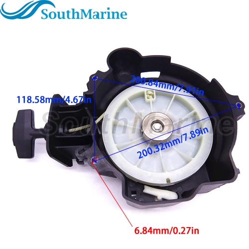 Boat Motor 803716T07 Recoil Starter Assy for Mercury Quicksilver Outboard Engine 8HP 9.9HP 4-Stroke