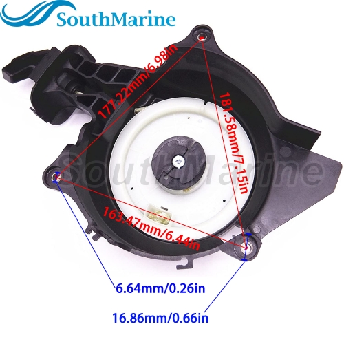 SouthMarine F4-04130000 67D-15710-00 Starter Assy for Parsun Yamaha 4-Stroke F4 F5 Outboard Motors