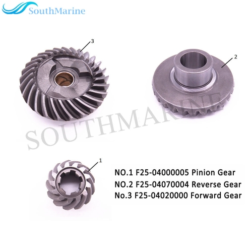 SouthMarine F25-04000005 Pinion & F25-04020000 Forward Gear & F25-04070004 Reverse Gear for Parsun HDX Makara Outboard Motor 4-Stroke F20 F25
