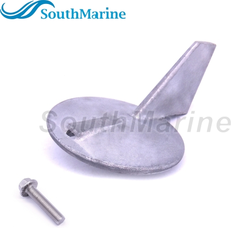 Boat Motor 6J9-45371-00 6J9-45371-01 6K1-45371-02 Trim Tab Skeg Anode for Yamaha Outboard Engine 115HP 150HP 175HP 200HP, fits Sierra 18-6035