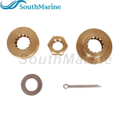 Boat Motor 670-45997-02/10/01 Propeller Spacer, 663-45987-02/01, 92990-16200 Washer, 90171-16011 Nut for Yamaha 40HP 50HP 55HP