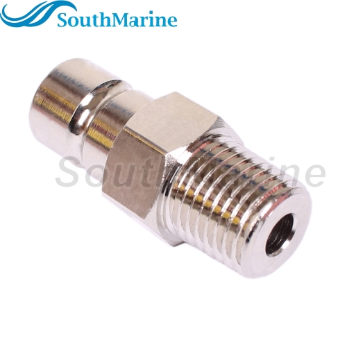 Boat Engine Fuel Line Connector Fitting 033496-10 for Honda 1/4" Npt Male Tank-Side, ('91 & Newer), Chrome Plated, Tank Side Male