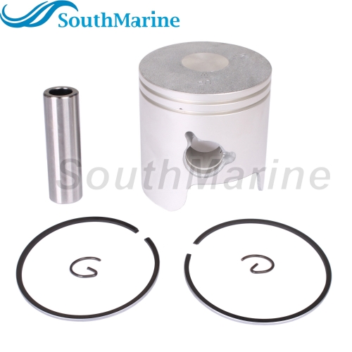 Boat Engine 6H3-11635-01-00 Oversize Piston Set & 6K5-11601-12 Ring for Yamaha 60HP 70HP, 72.25mm 0.25mm O/S