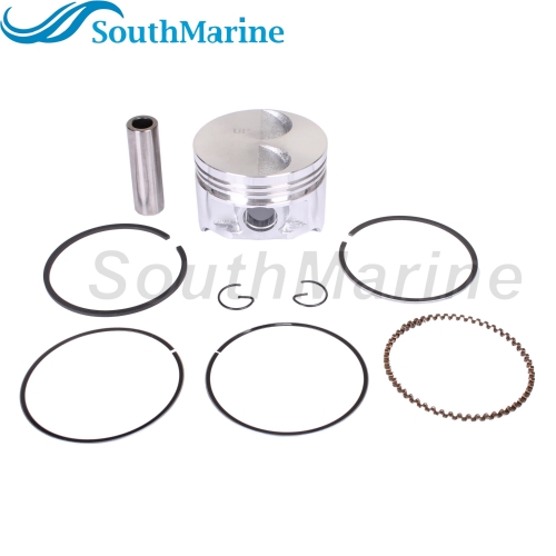 Boat Engine 6AU-11631-00-96 STD Piston Set & 68T-11603-00 68T-11603-01 Ring for Yamaha 8HP 9.9HP, 56mm STD