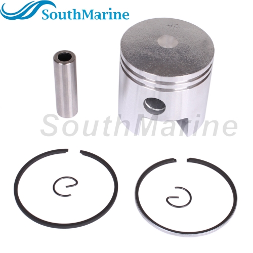 Outboard Engine 677-11631-00-96/97/98 677-11630-00-00 STD Piston Set with 647-11610-00 Ring for Yamaha 5HP 8HP Boat Motor, 50mm STD