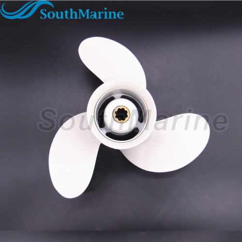 Outboard Motor 9.25x9 683-45945-00-EL Aluminum Alloy Propeller for Yamaha 9.9HP 15HP Boat Motor Prop, Size 9 1/4x9-J