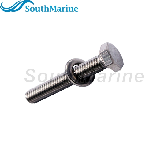 Boat Engine 95895-06035 95D95-06035 95880-06035 Screw Bolt with Washer for Yamaha 4HP 5HP 6HP 8HP