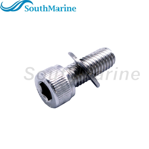 Boat Engine 10-82497020 98-263-34 Trim Tab Anode Screw Bolt with Washer for Mercury Mercruiser Force Mariner 30HP 40HP 45HP 50HP