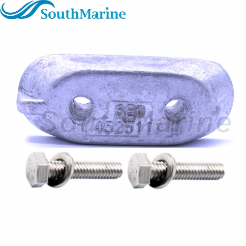 Boat Motor 65W-45251-00 6E0-45251-11 6E0-45251-12 Lower Unit Gearbox Anode for Yamaha 4HP 6HP 8HP 9.9HP 15HP Outboard Engine