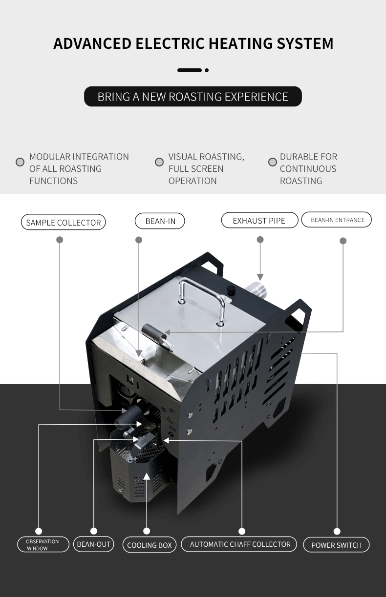 kaleido sniper 200g mini coffee roaster