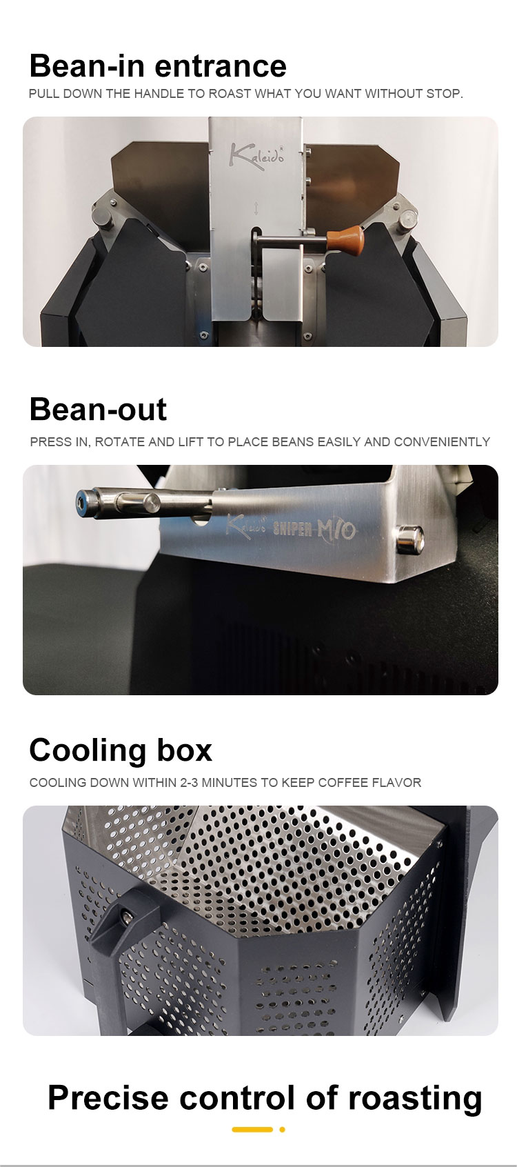 Compact coffee roaster for small space