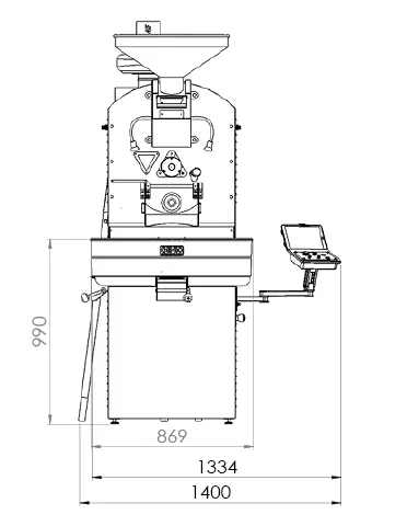 Genio 15 kg Commercial Coffee Roaster for Roastery