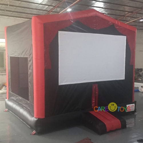 Movie Time Bounce House with screen for sale China factory, manufactuer