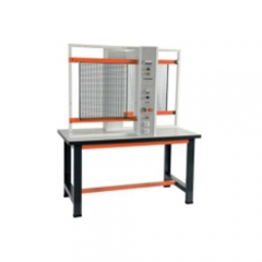 2-Sided Industrial Electrical Wiring Bench and 4 Stools Teaching Equipment Electrical Workbench