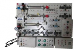 학교 실험실 메카트로닉스 훈련 장비를위한 전기 압축 공기를 넣은 조련사 패널 유형 교훈적인 교육 장비